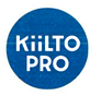 <div>Ympyränmuotoinen logo, jossa lukee Kiilto PRO</div>