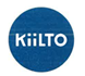 <div> Ympyränmuotoinen logo, jossa lukee Kiilto </div>